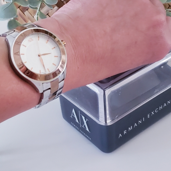 ARMANI EXCHANGE Two  Tone Ladies Watch - Picture 11 of 14